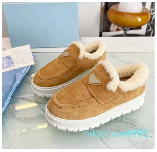 Autumn winter High cylinder wool Warm Suede bootie Snow boots fashion high-quality Casual leather Padded-image-907408630