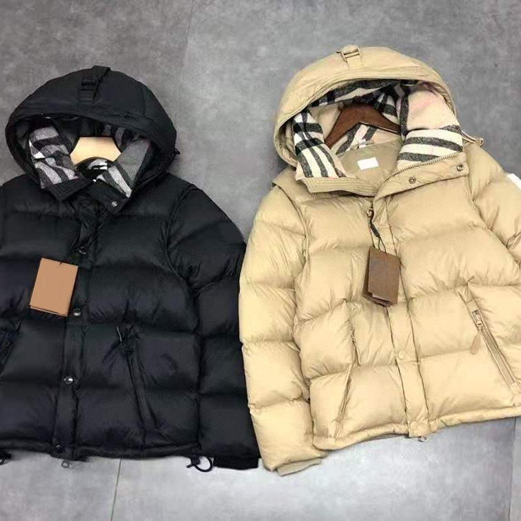 Haute Qualité Femmes Down Manteau Designer Parkas Mode Hiver Hommes Dames Veste De Luxe Lettre Plaid Classique Chaud Top Veste Deux Couleurs