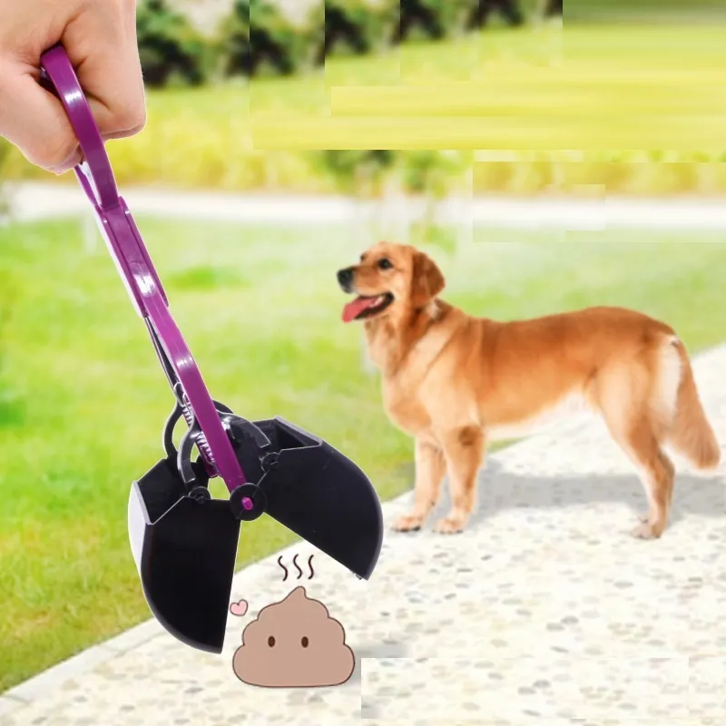 Pet Cat Dog Feces Cleaner Pooper Scooper Long Handle Jaw Poop Scoop Outdoor Waste Pick Up Dog Cleaning