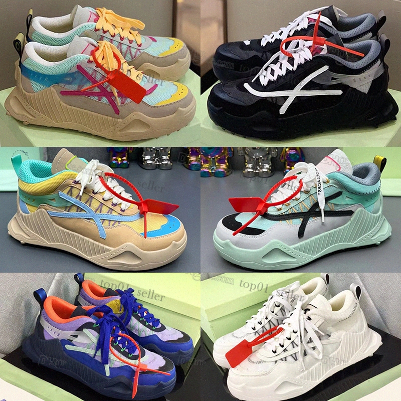2023 Designer Casual Shoes Odsy 1000 Sneakers Luxury Men Women White Black Yellow New Decorated Arrow Lace-up Stitching Sneakers Comfortable Trai-image-907387750