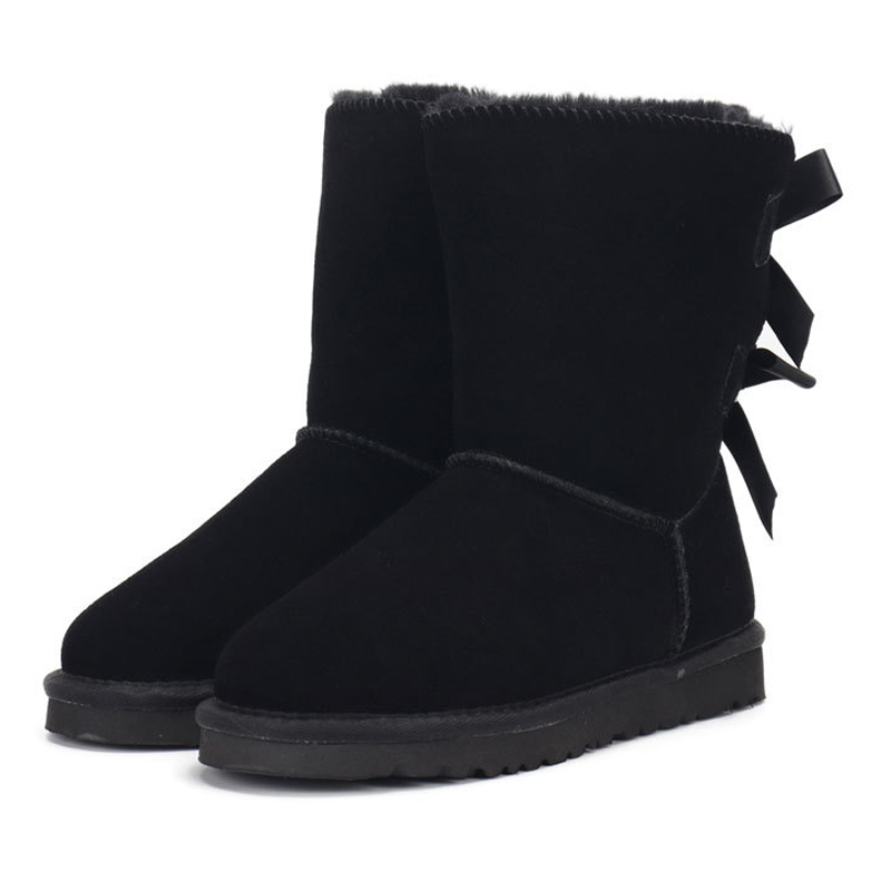 Boots australia boots designer slippers for women winter warm booties classic snow ankle boots bow mini fur black chestnut beige womens booties s