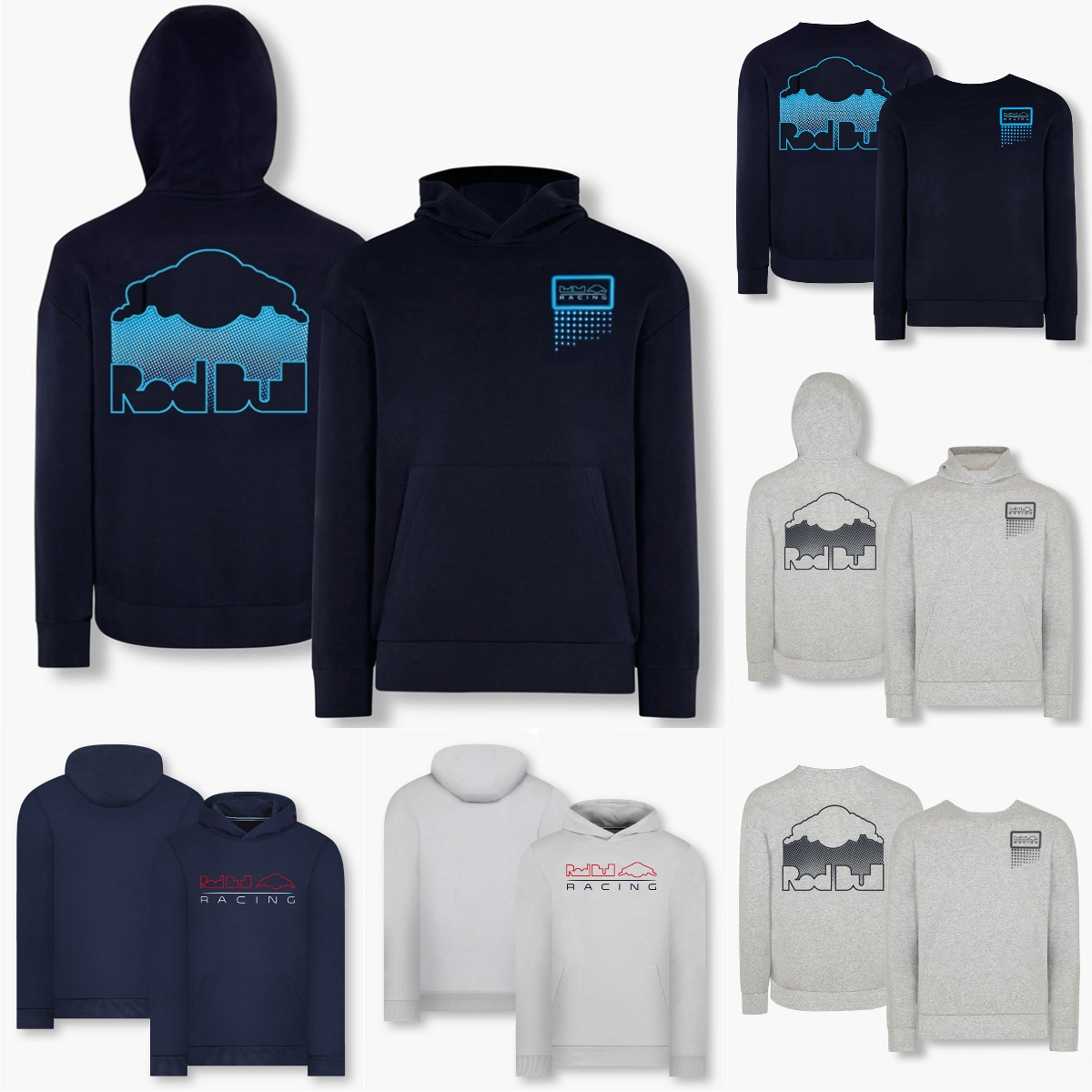 2023 F1 Sweat à sweat surdimensionné d'automne d'automne Formule 1 Veste de course Pullover Casual Hoodie Team Uniformwear personnalisable person