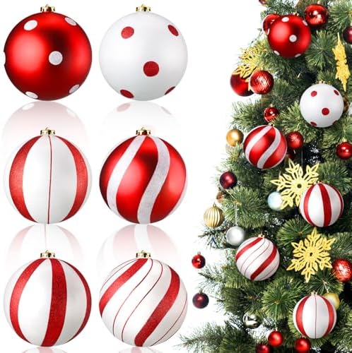 6 Pack Christmas Ball Ornament 6 39 39 Glitter Black and White Ornaments Plastic Hanging Ornaments Holiday Christmas Tree Decoration Chr