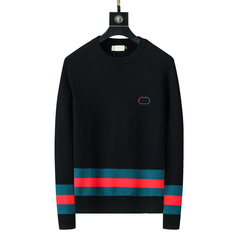 Designer Sweater Man for Woman Knit Crow Neck Womens Fashion Letter Black Long Sleeve Clothes Pullover Oversized Blue Top M-3XL A7