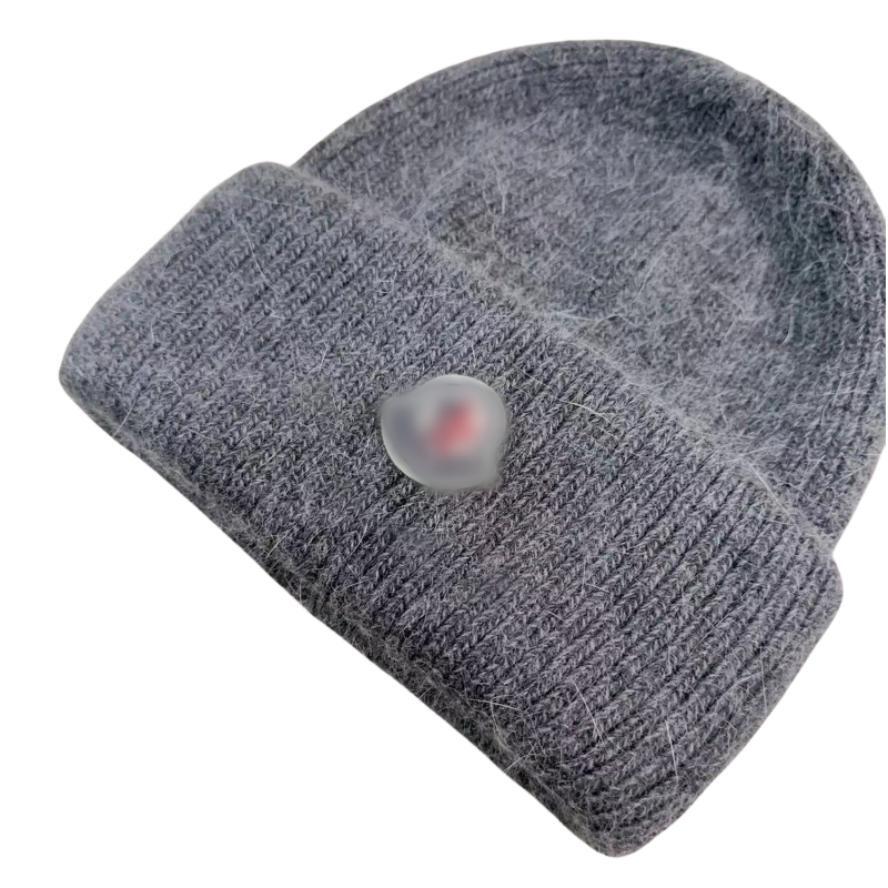 Knitted winter wool hat for men and women Designer Outdoor Beanie Sports cap-image-907999206