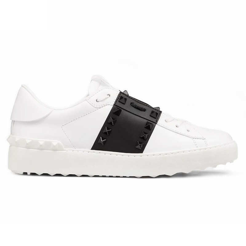 luxury casual shoe mens womens canvas shoes black white blue silver rivets Italy ladies low-top loafers rose gold yellow classic open sneakers train