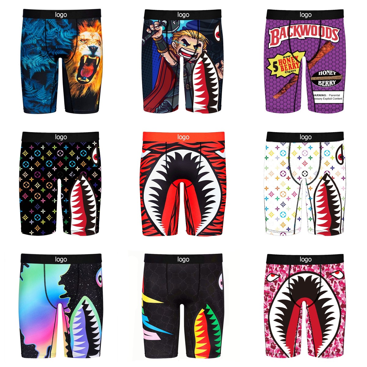 designer mens underwear beach shorts boxers sexy underpants printed soft boxers quick dry breathable swim trunks branded male random styles 2 pie-image-907916510