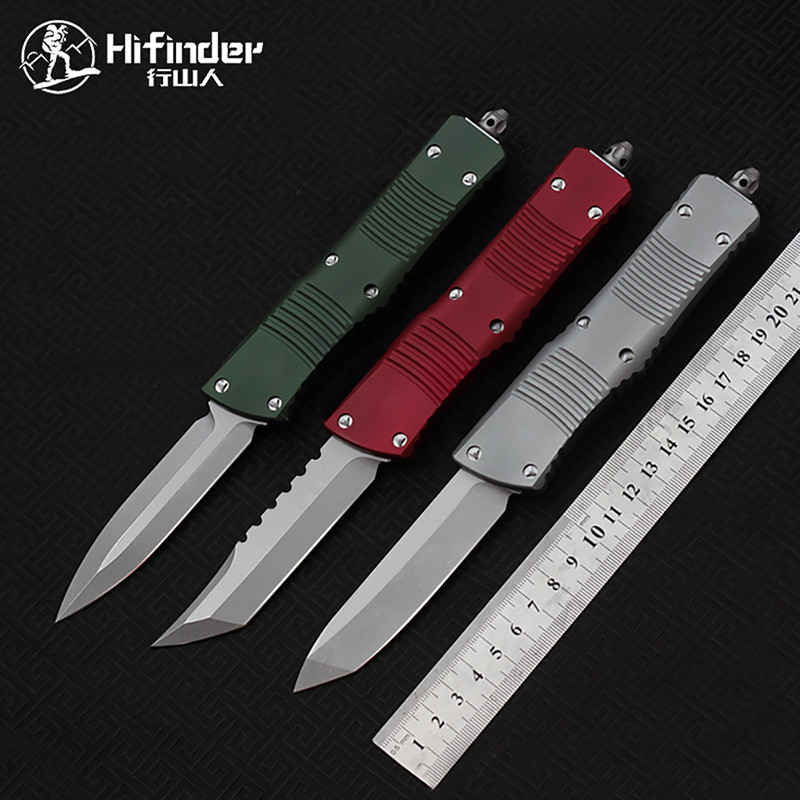 Hifinder hiking knives 5 kinds of color Made D2 blade Aluminum handle Survival EDC camping hunting outdoor kitchen Tool Key-image-1051927410