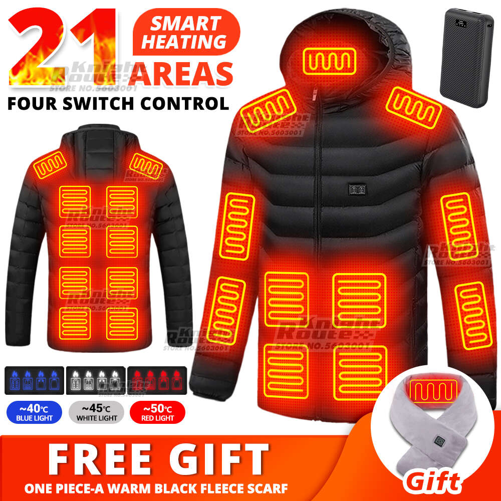 Zones vestes auto-chauffantes hommes gilet femmes Usb vêtements veste chauffante chaud hiver randonnée pêche ue