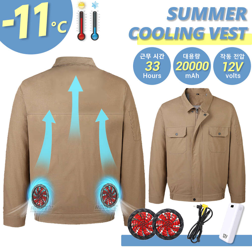 Chaleco de ventilador de verano para mujer y hombre, ropa para acampar con carga USB, aire acondicionado, refrigeración para trabajo a alta temperatura