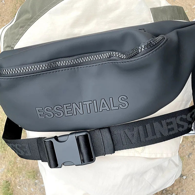 Waist Bags ESSENTIAL Fashion Trend Man Waist Bag Waterproof Pu Leather Chest Pack Casual Crossbody Bag Multi-function Travel Belt Bag 231006-image-908303975