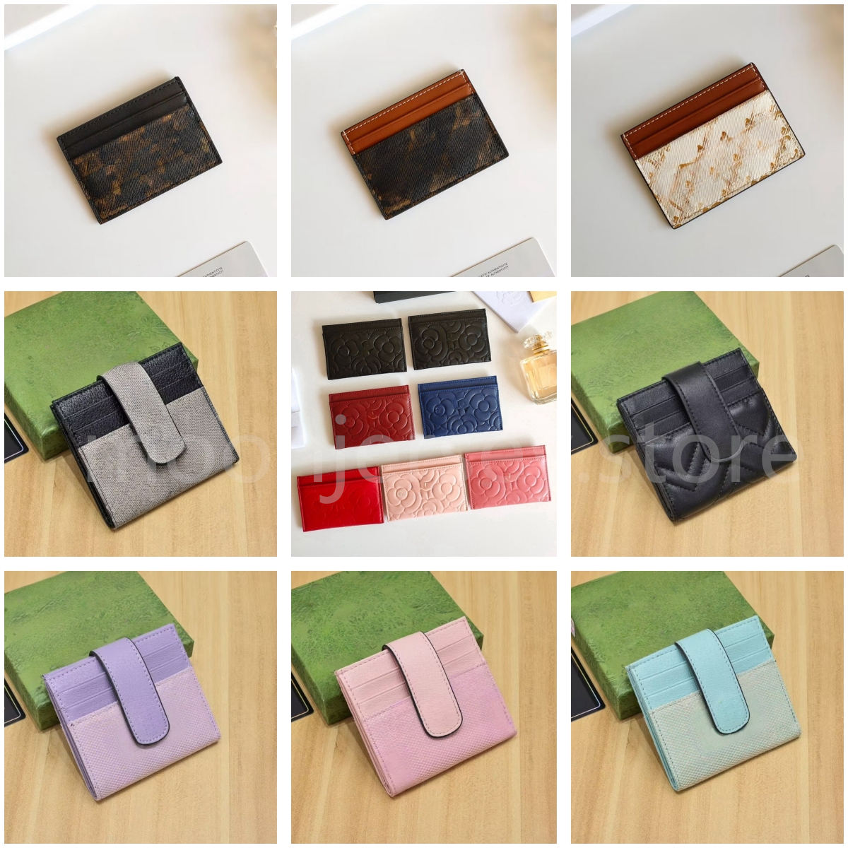 (go off picture not the description) Fashion Designer Mini Purses for Women Men Card Holders with Printing Women's Portable Wallets-image-892835292