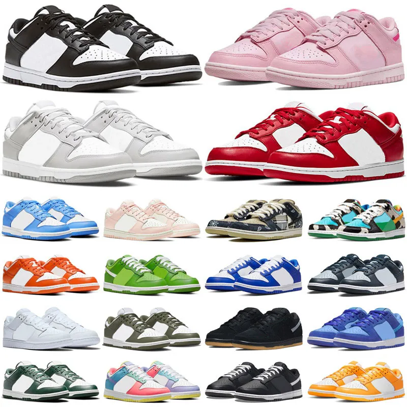 Chaussures de course de créateurs bas bleu Paisley UNC chaussures de basket-ball rétro léger baskets décontractées Rose Whisper noir blanc Panda