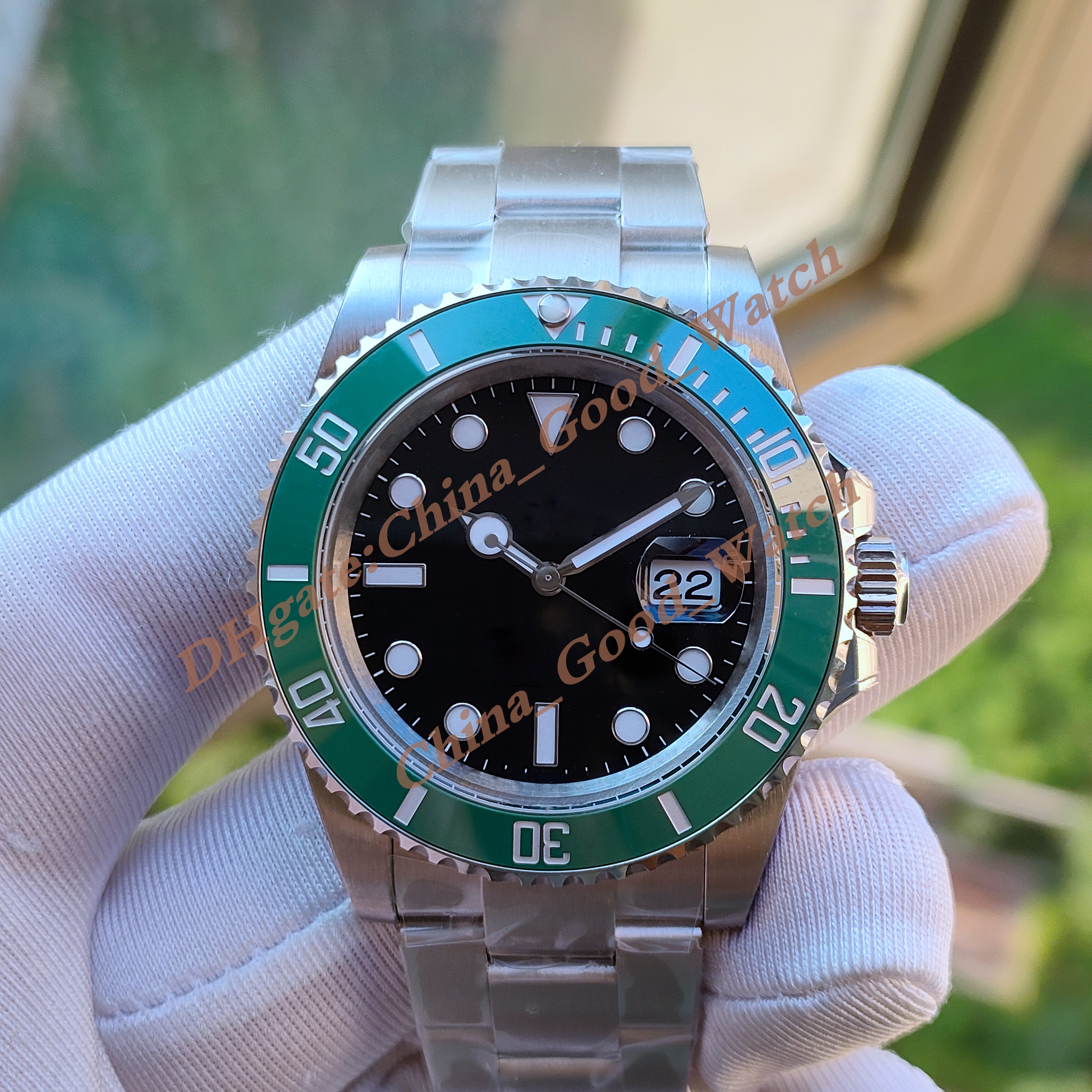 BP Factory Mens Watches 41MM m126610lv 126619 126610 126613 126618 Date automatic Function Adjust Hour Hand Ceramic Green bezel Black dial Lumino-image-908459412