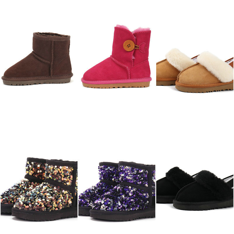 77Color ARM Children Shoes Girls Boots on sale Winter Warm Ankle Toddler Boys Bot black pink Shoe Kids Snow Boot Children's Plush ultra size-image-901350340
