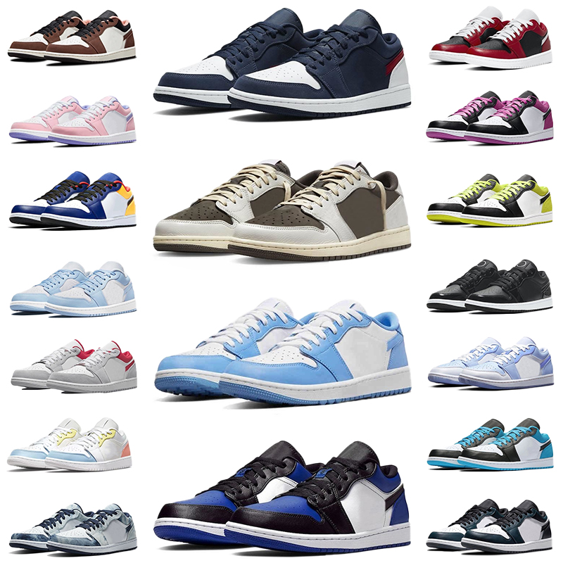Jumpman shoes Men Women basketball shoes Triple White Fragment Low Shadow designer University Blue UNC Black Bred Toe Light Smoky Grey mens sport