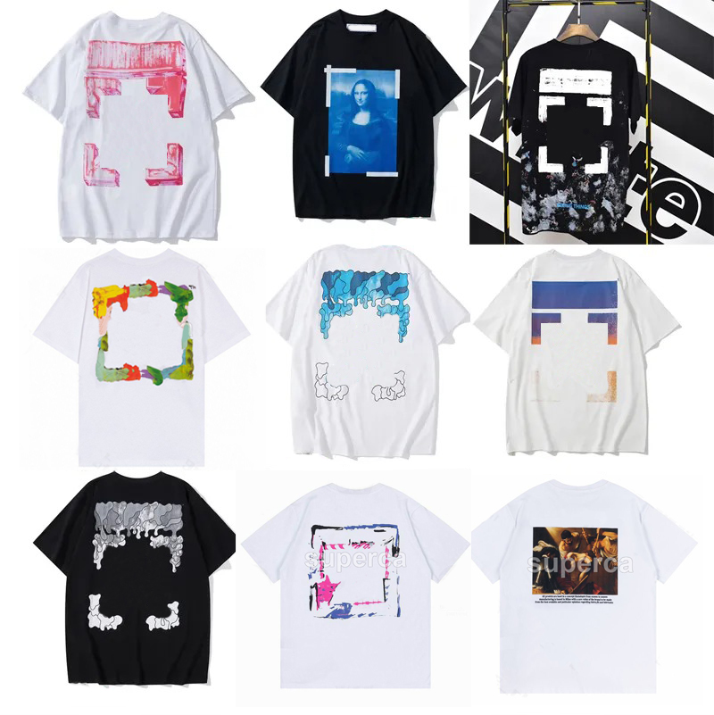 Summer Mens Designers Tees 100% Cotton Men And Women Classic oil painting T Shirts