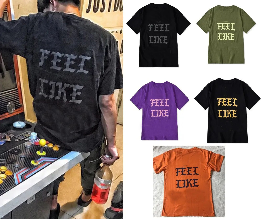 Men's T Shirts European And Tops I Feel Like Pablo Short Sleeve York 21 City Limited T-shirt For Men Women Couple Casual Tees Pure Cott-image-712450792
