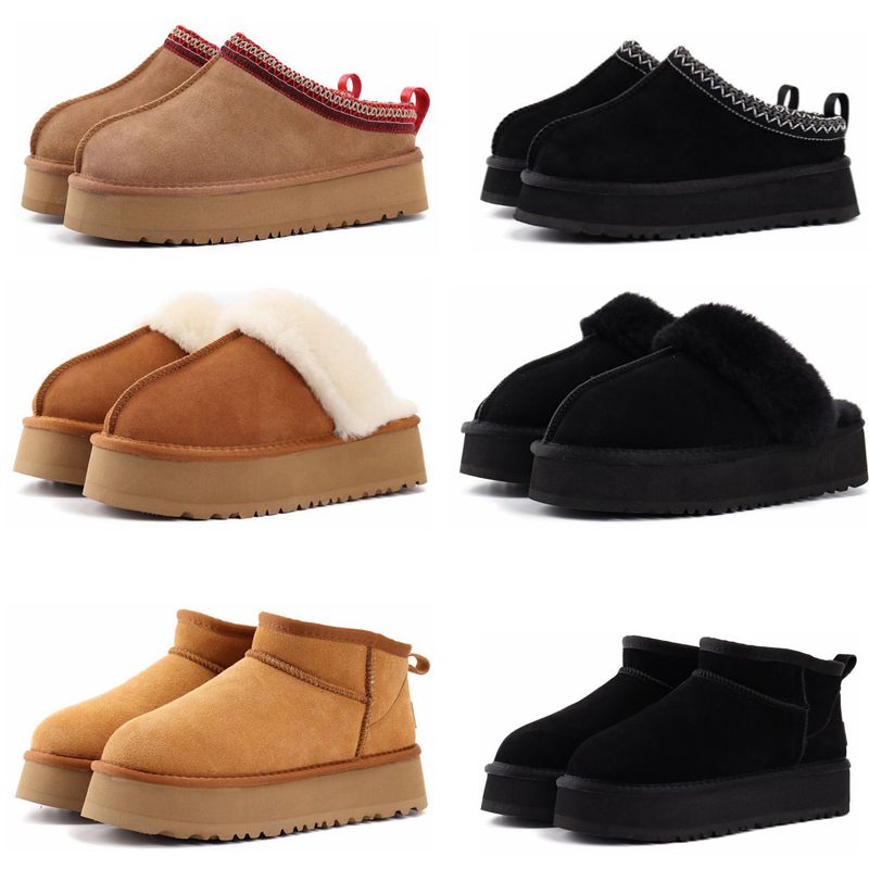 Mens Tasman Slippers Australia Tazz Suede Shearg Fur Slides Classic Ultra Mini Platform Snow Boots Slip-On Shoes Winter Sheepskin Mules Womens De