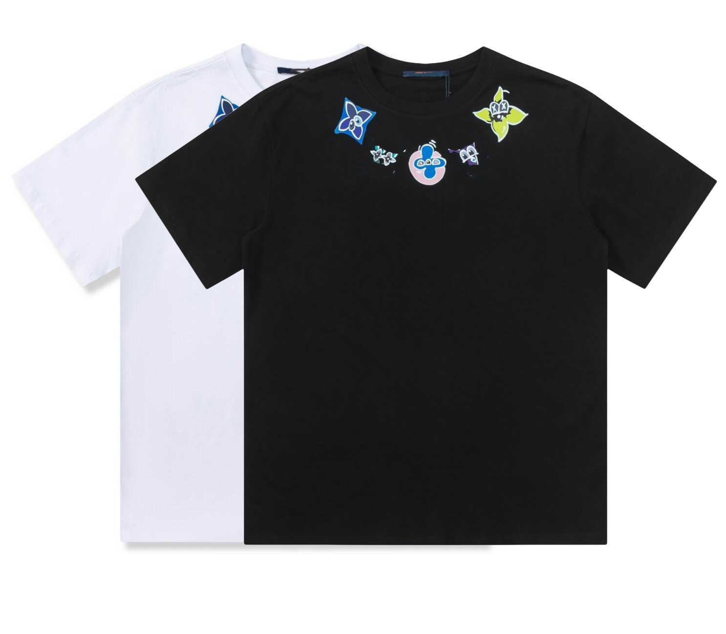Été Hommes T-shirts Designer T-shirt Col Rond Manches Courtes Lettre Imprimé Couple Noir Blanc T-shirt Casual Tops