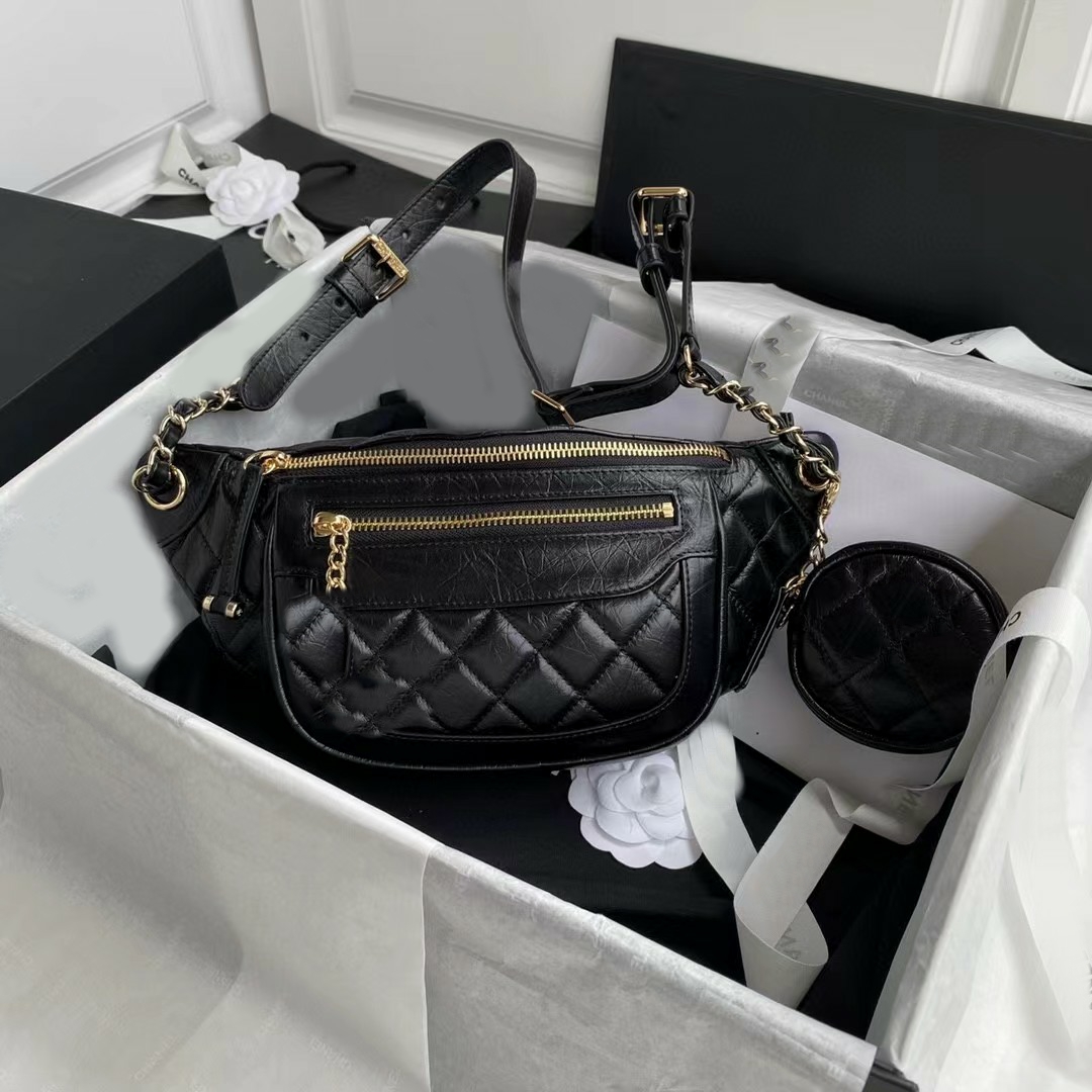 Chaîne de créateur de luxe Fanny Sacs à bandoulière 100% Sacs à main en cuir véritable Plusieurs à l'intérieur Multi-couches Cross Body Diamond T
