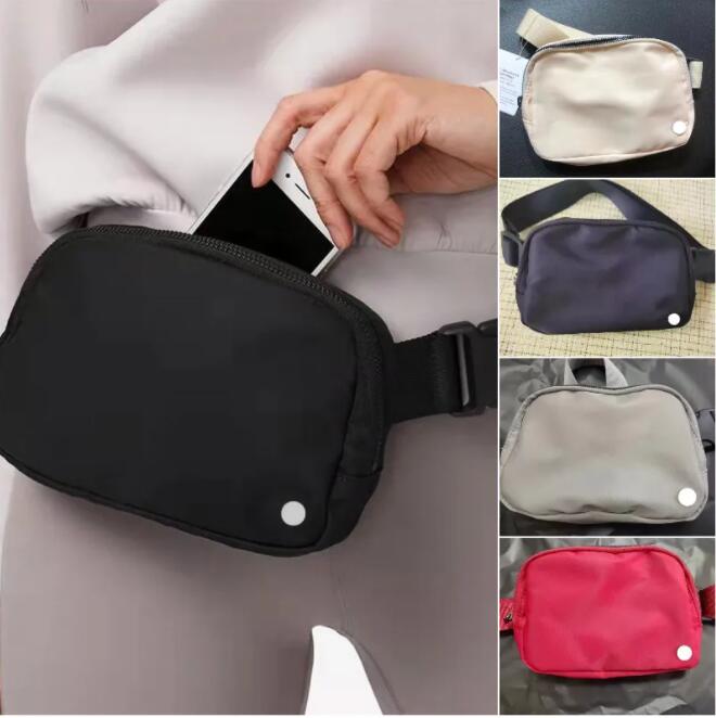 LU Women Bags Outdoor Sports Yoga Bag Running Waistpacks Travel Phone Coin Purse Casual Waist Belt Bag Travel Pack Bag Waterproof Adjustable 