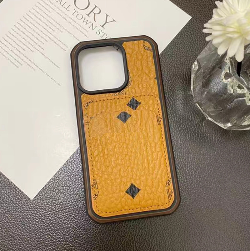 Fashion Designer Phone Cases for iphone 17 16 15 15pro 14 14pro 13 13pro 12 12pro max Leather Embossed Card Holder Luxury Protection Cover-image-909720716