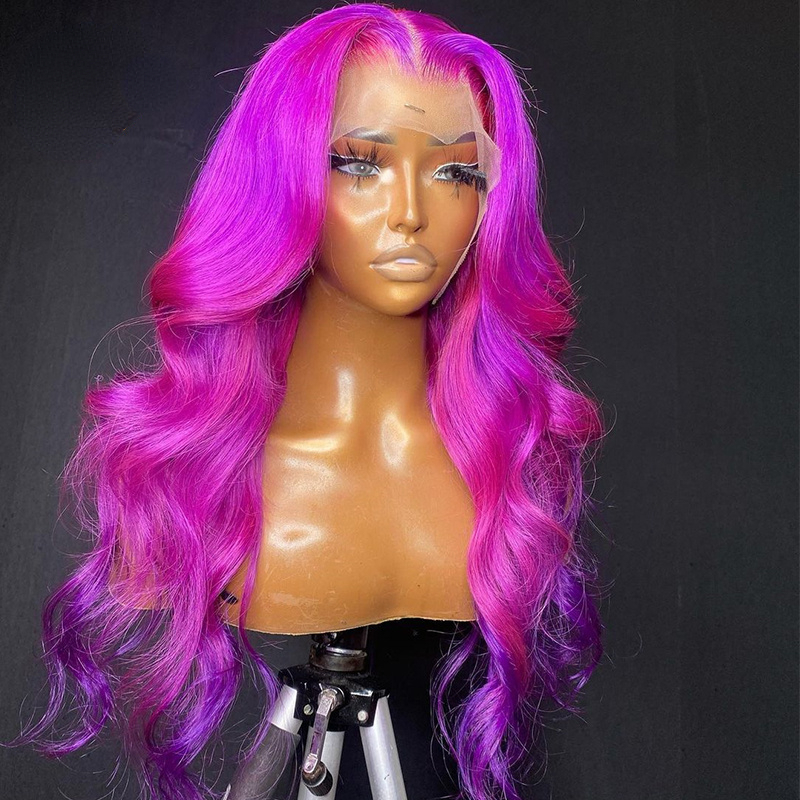 Brésilien Brésilien Perruques de cheveux humains frontaux en dentelle 613 Blonde rose rose rose perruque avant pour les femmes noires