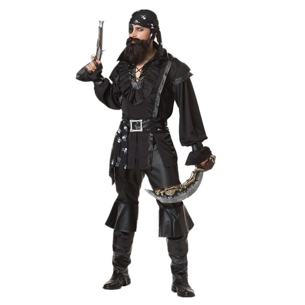 Disfraz de pirata para hombres adultos Halloween carnaval fiesta capitán disfraces Cosplay para