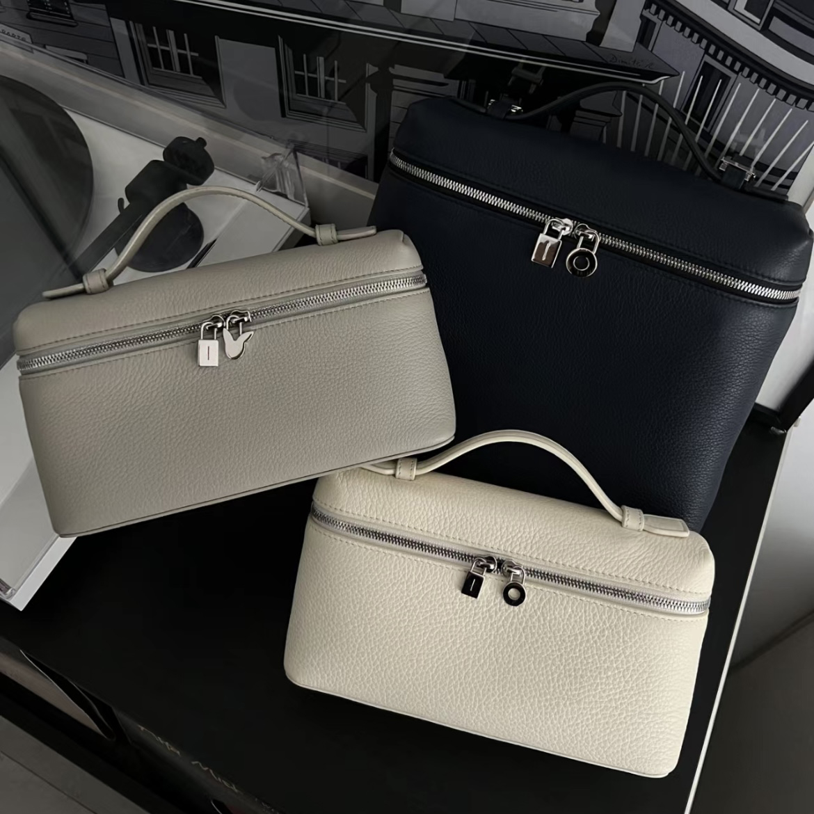 Luxury Designer Bag Sac Bandoulière Femme Sac Lunch Box Gigi Même Style Sac Cuir de Vachette Grainé Litchi Sac à Main Simple Épaule