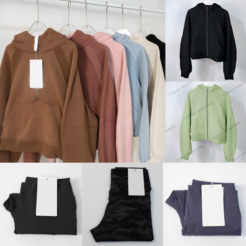 Sweats à capuche de plongée Half Zip Sweat à capuche Lu Tenue des femmes Fitness Designer Sweat à capuche Dames Gym Sports de plein air Sweat à c