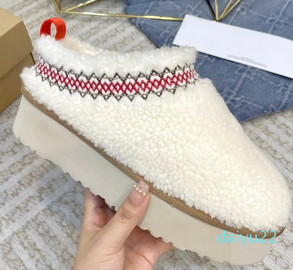 Tasman Slippers Women Australia Boots Designer Snow Winter Sheepskin Boot Ladies Tazz Platform Fur Flat Slipper Classic Ultra Mini Suede Wool Ank