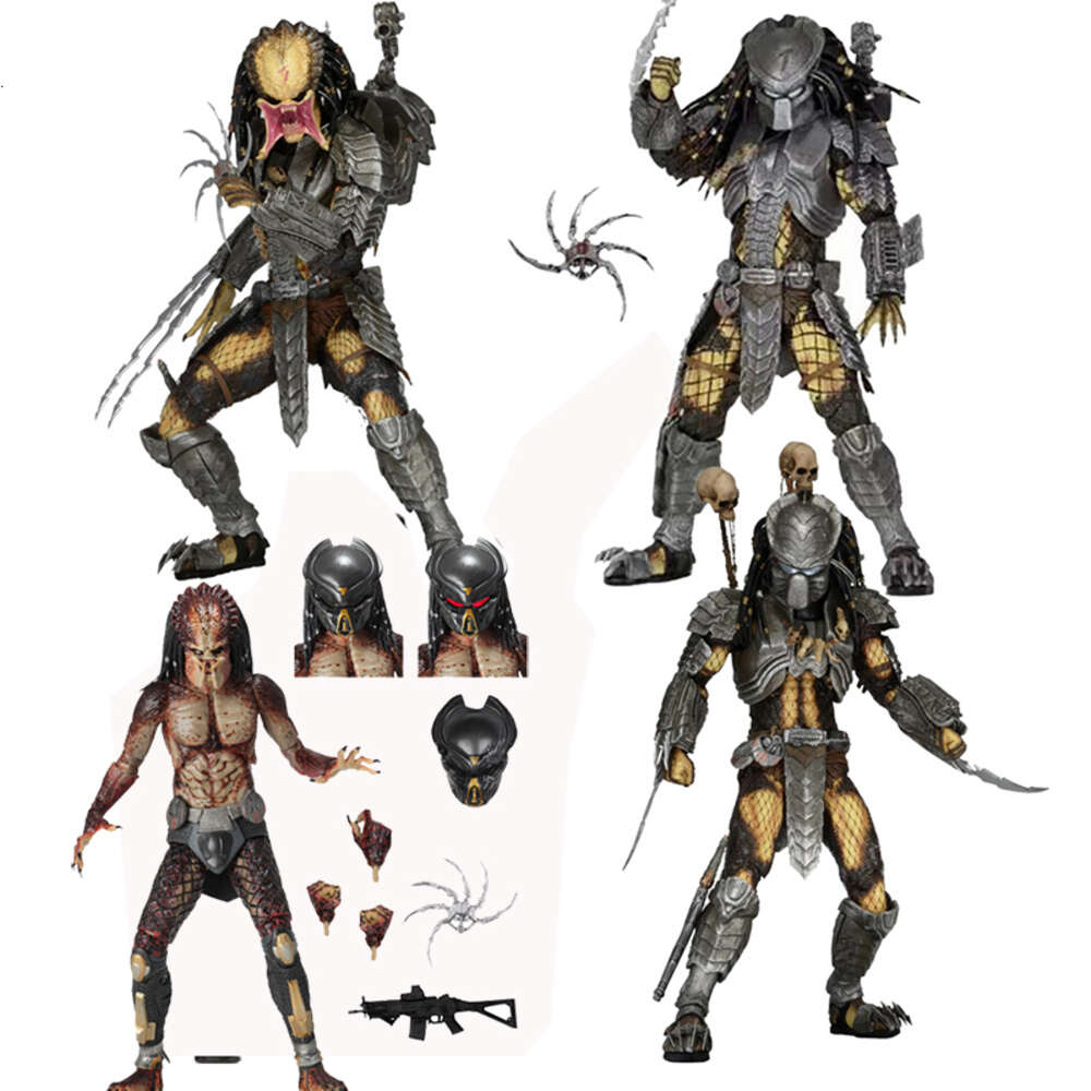 Mascot Costumes Neca Lab Escape Fugitive Predator Avp Alien Vs Predator Masked Scar Predator Celtic Figure Chopper Scar Action Figures Toy-image-910675295