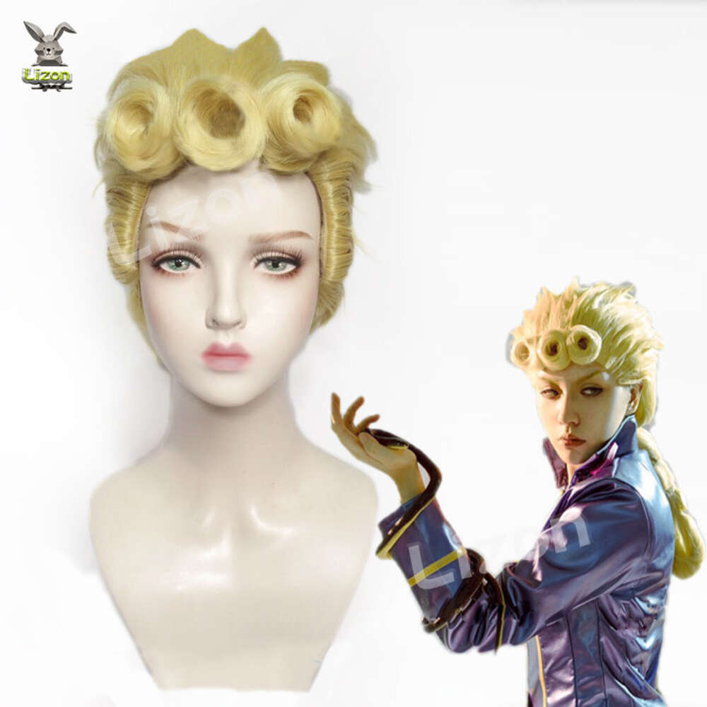 Cosplay Jojo S Bizarre aventure vent d'or Giorno Giovanna Genderbend Cosplay perruque hommes femmes Wigcosplay