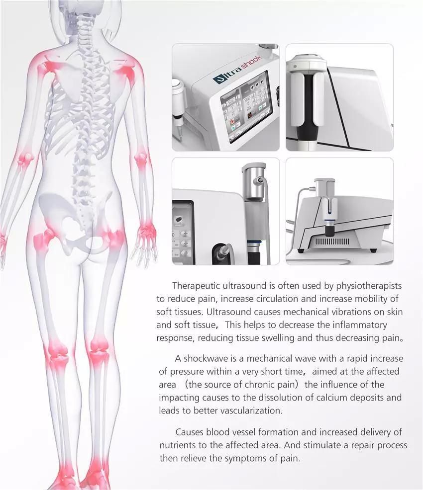 2 in 1 UltraShock pneumagnetic Shockwave Physical Therapy Ultrasound physiotherapy equipment for body pain relief