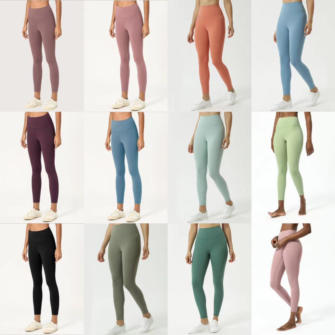 Lemen Clothing Leggings Women Tracksuit Sweatshirt Designer Yoga Pants Nude Seamless Sports High Waist Peach Hips Tight-fitting Nine-point Fitnes-image-515051210