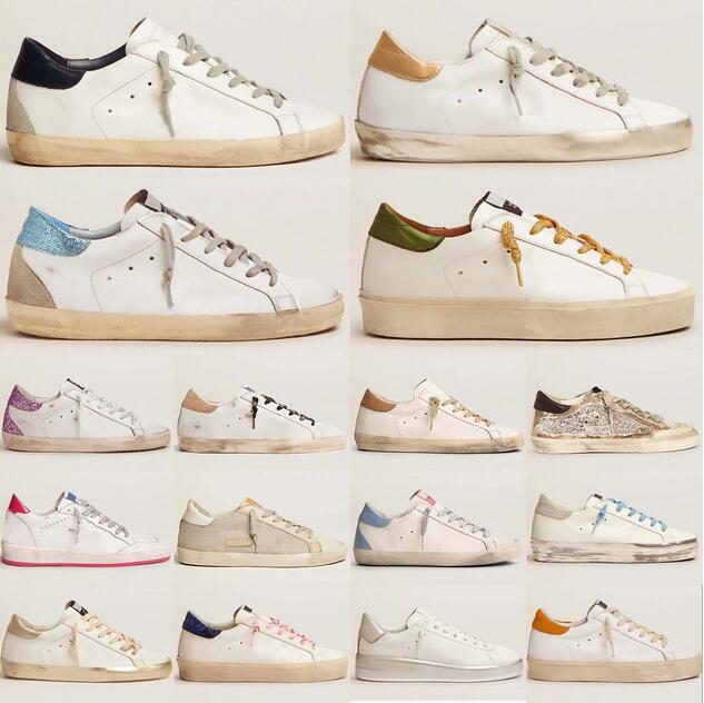 Designer Golden Shoes Chaussures de sport sales Chaussures décontractées Goldenlys Gooselys Marque italienne Dad Star Run Old and Medium Slippery
