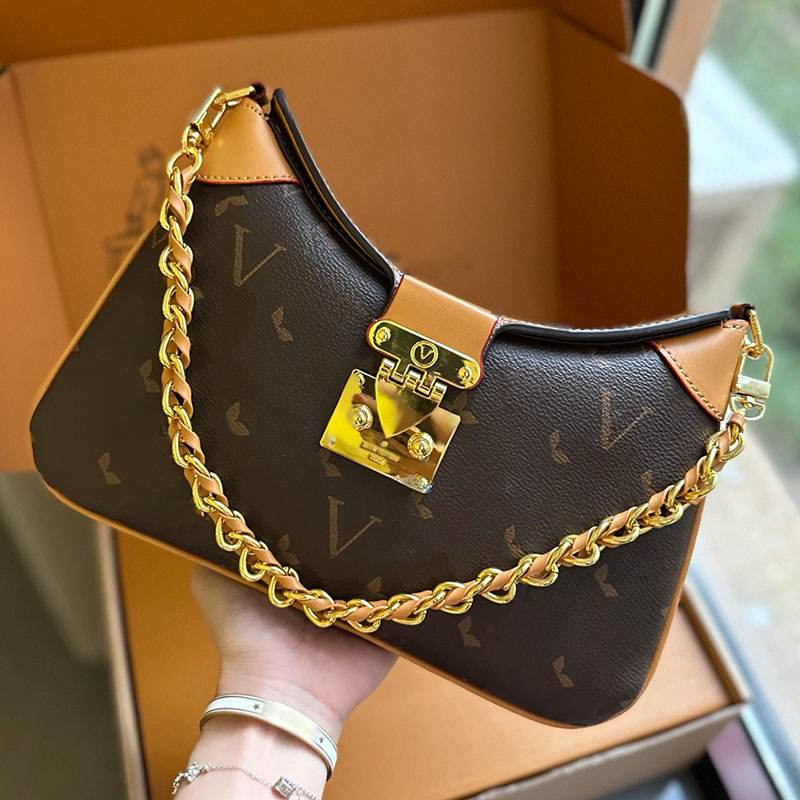 Sac de créateur Classic Twinny Sacs Sac sous-bras S-Lock Sac Luxury Femmes en cuir authentique Sacs de body de haute qualité Haubaise de sac à ma