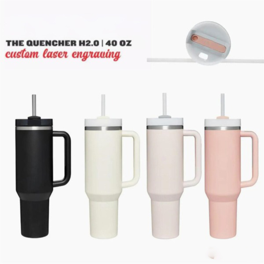 DHL Quencher H2.0 40oz Tumblers Cups With Handle Insulated Car Mugs Lids and Straws Stainless Steel Coffee Termos 20 colors GG1013-image-236971138