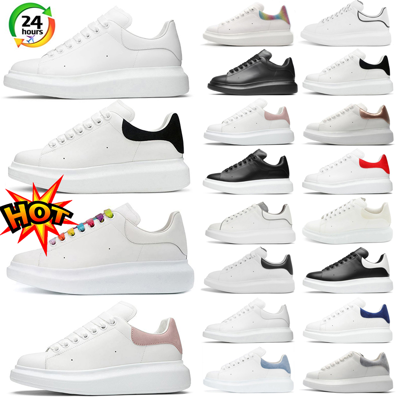 Plate-forme Designer Chaussures Hommes Femmes Cuir Lacets Baskets Mc Lexan Augmenté Queens McqueenEs Ders Baskets Luxurys Mocassins Scarpe Espadr