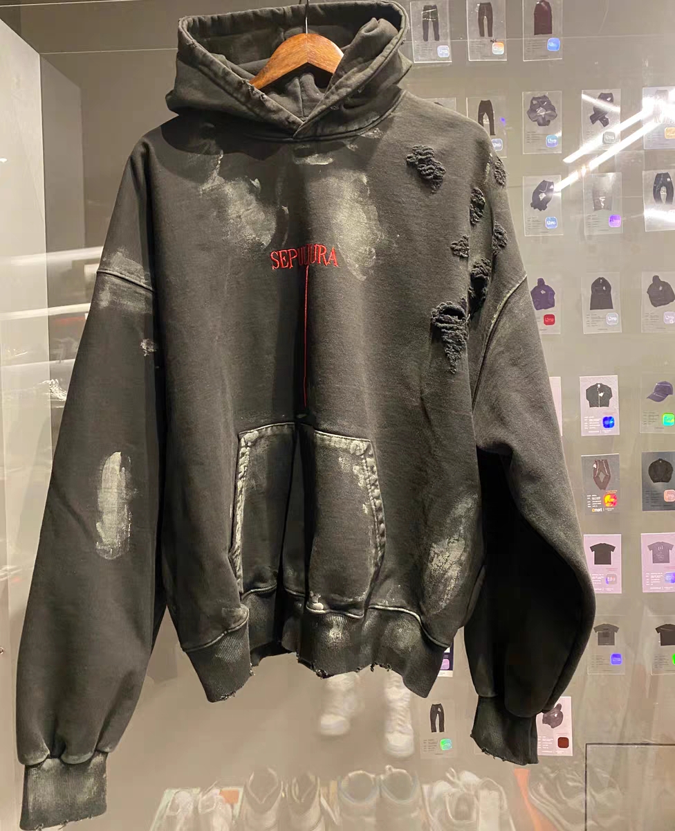 Ripped Sweatshirts Hoodies Mens Oversized US Size Fleece Men&#039;s Vintage Hip Hop Hoodie High-Quality Tops Real Pics-image-910901253