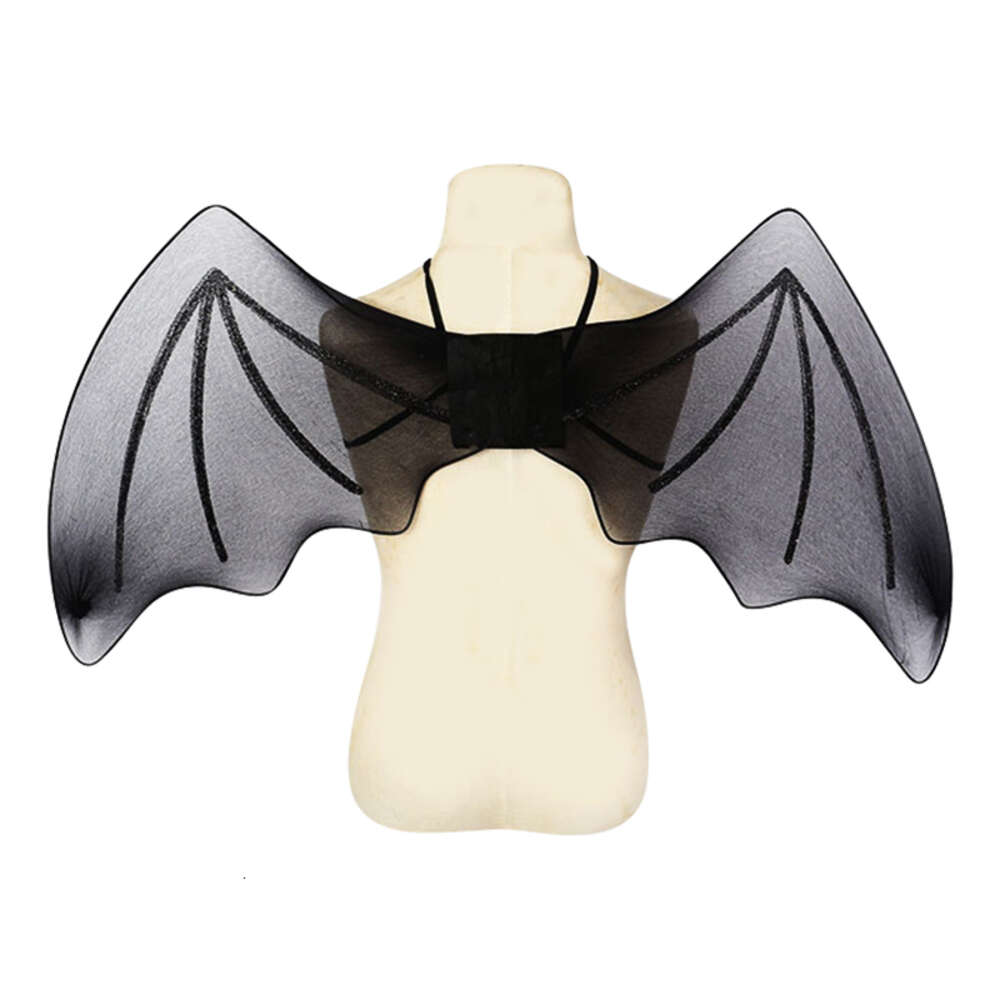 Cosplay diable ailes de chauve-souris noires, accessoires de fête d'halloween, mascarade d'ange maléfique, déguisement de démon, accessoires de Cosplay