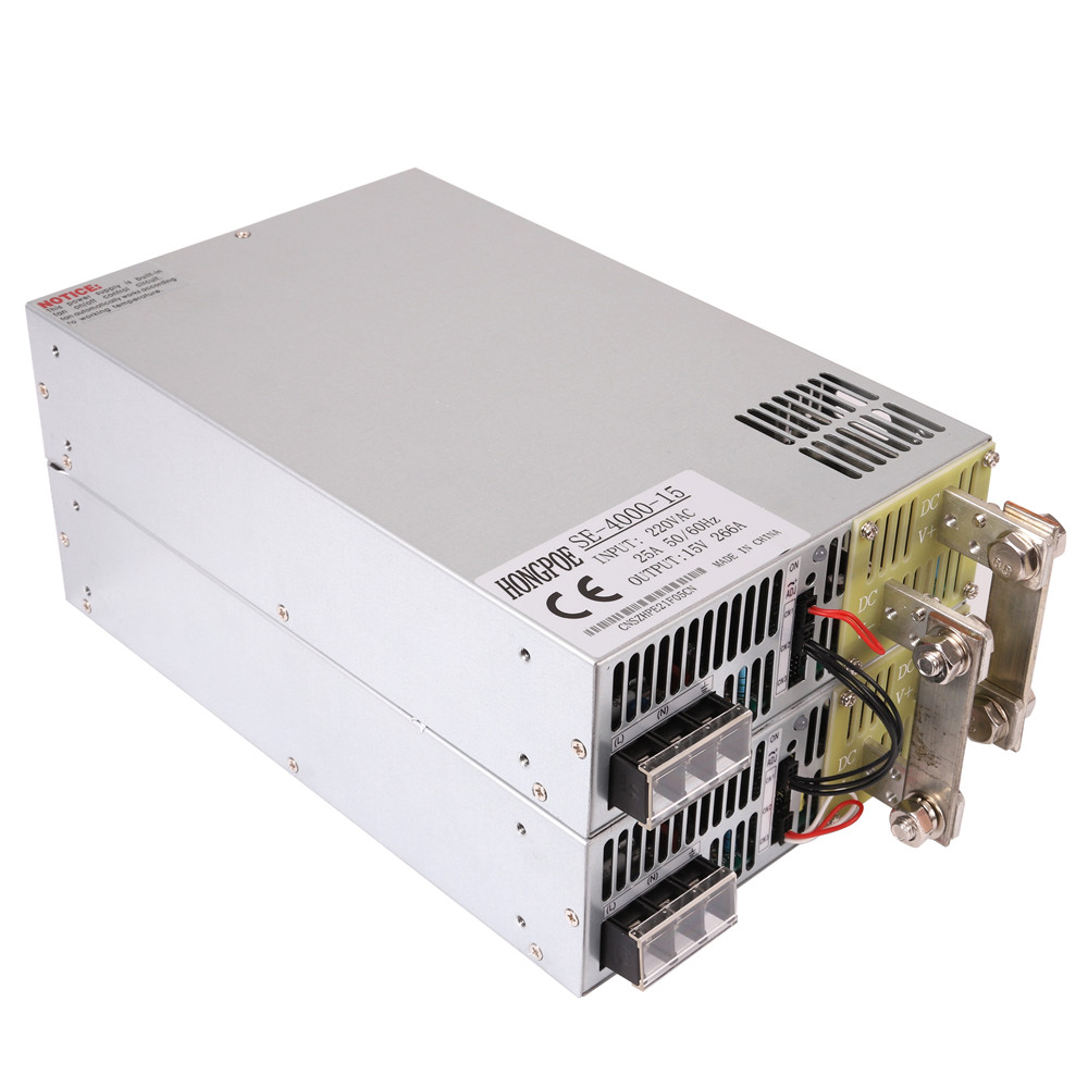 4000W 15V Power Supply 0-15V Adjustable Power 15VDC AC-DC 0-5V Analog Signal Control SE-4000-15 Power Transformer 15V 266A 110VAC/220VAC/380VAC I-image-509000274