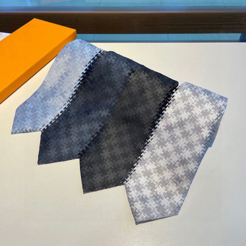 Mens Tie Luxury Necktie Damier Quilted Ties Plaid Designer Tie Silk Tie Black Blue White Red-image-758697246