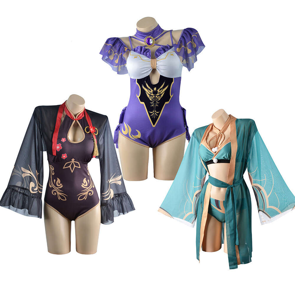 Costume de Cosplay Hu Tao Gorou Miss Hina Lisa Minci, Costume de jeu animé Genshin Impact Teyvat Liyue Inazuma Mondstadt, maillot de bain d'halloween