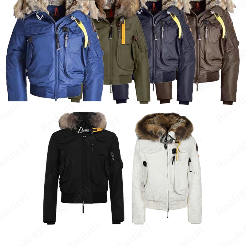 Designer Parajumper hommes vers le bas Pure couvert veste à col montant avec doudoune pour hommes armée vert fourrure putwear manteaux parajumper