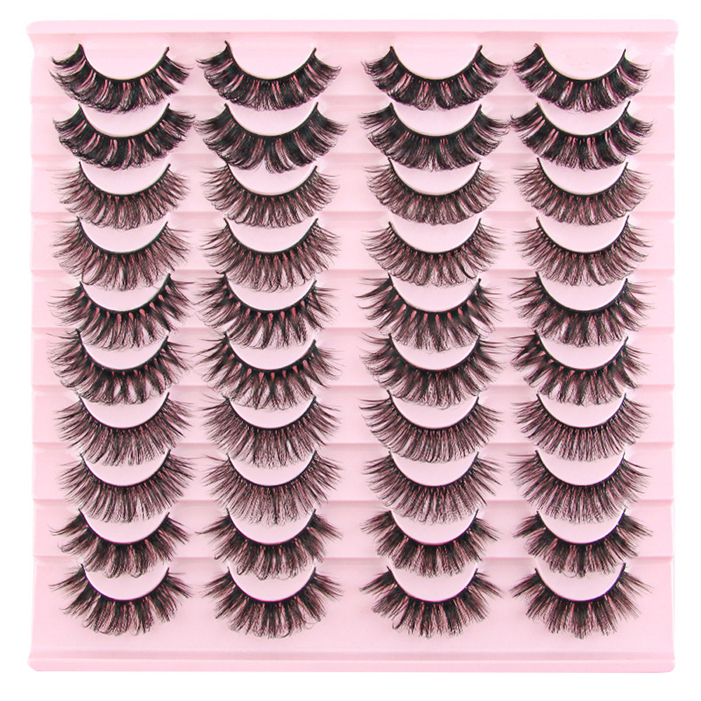 Multilayer Thick Fluffy False Eyelashes Extensions Naturally Soft Light Handmade Reusable Faux Mink Fake Lashes Curled Crisscross Eye Beauty Supp-image-377272822