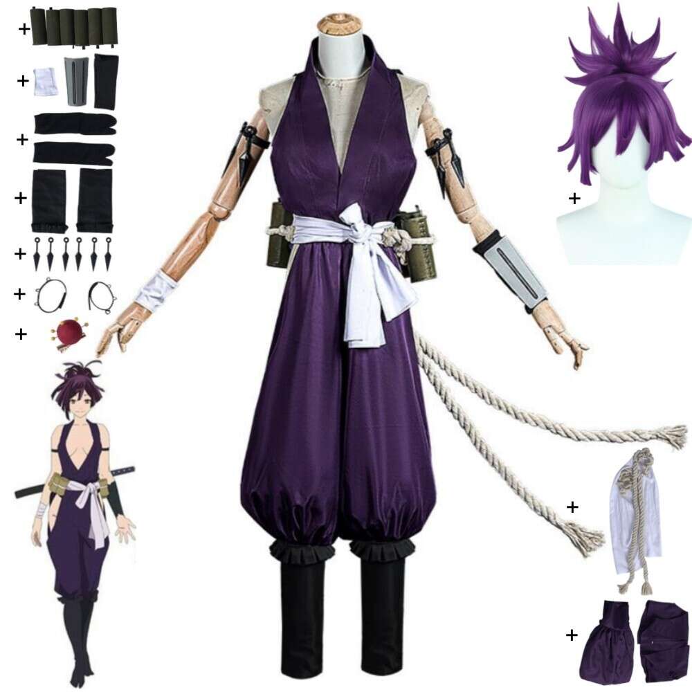 Cosplay Anime Yuzuriha Jigoku Raku Jigokuraku Hell S Hells Paradise Costume Cosplay Parrucca Ninja Uniforme Hallowen Carnevale Party Suit