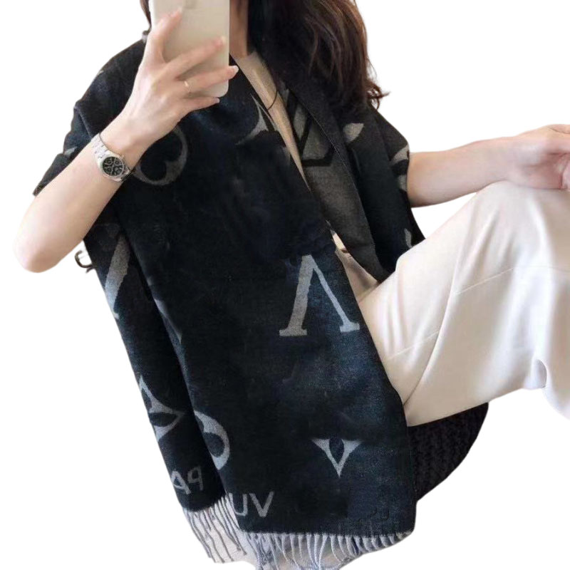 Designer Scarf Cashmere Winter Scarves For Mens and womens Classic Warm Long Scarves Fashion Casual Echarpe Ring Luxury Letter Shawl-image-911254142
