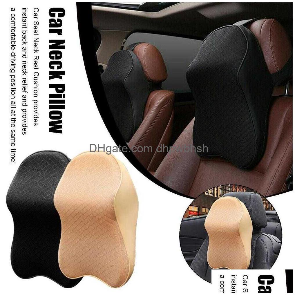  memory foam neck pillow car comfortable seat supports lumbar backrest car seat headrest cushion pads for neck pain relief